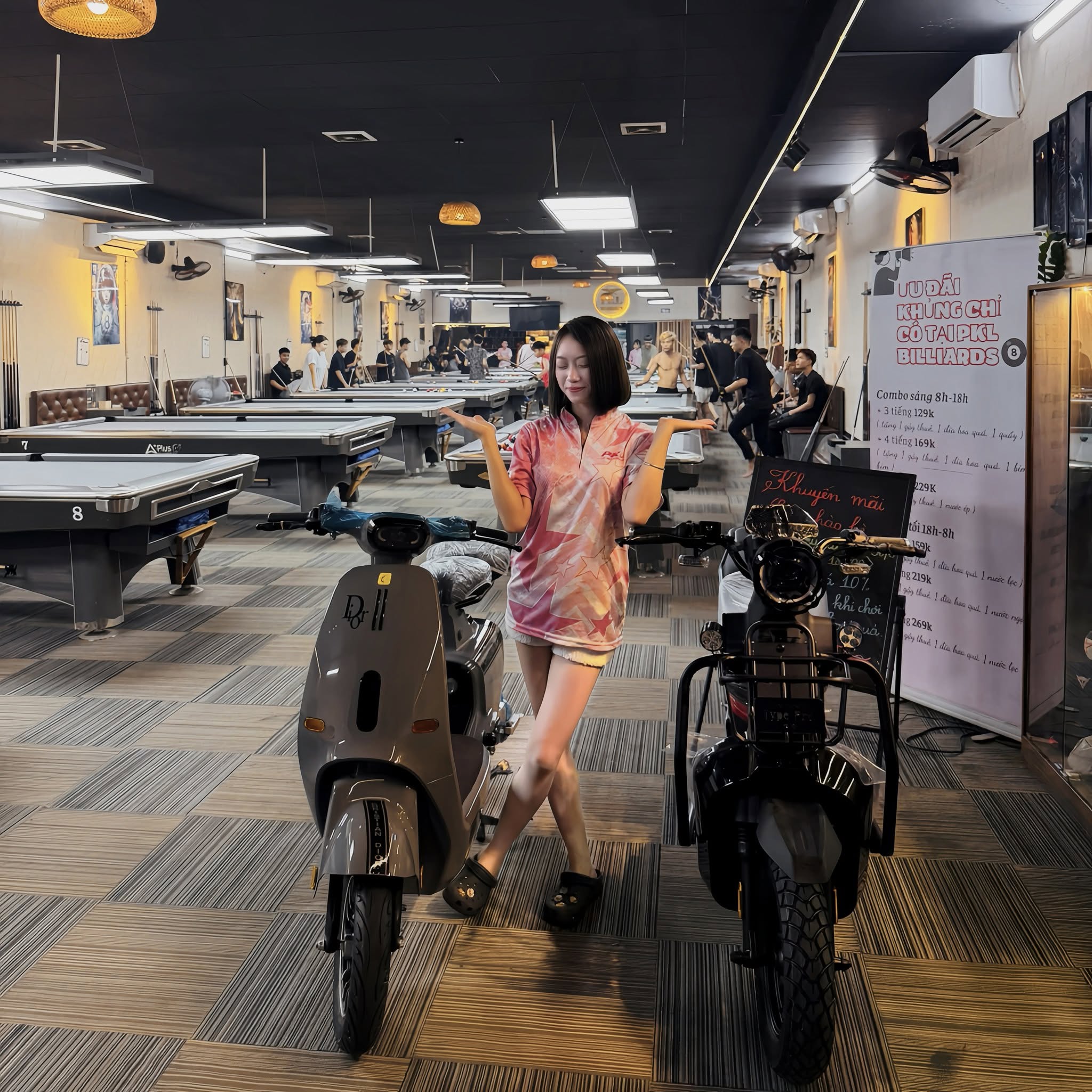 Hình ảnh xe điện giải thưởng tại PKL Billiards